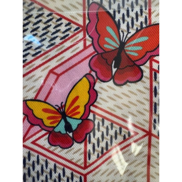 NEW! Louis Vuitton Azure Blue 100% Silk Damier Pop Up Print Bandeau Scarf M77697 - Picture 5 of 9